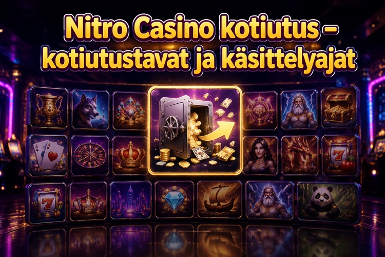 Nitro Casino kotiutus - kotiutustavat ja käsittelyajat